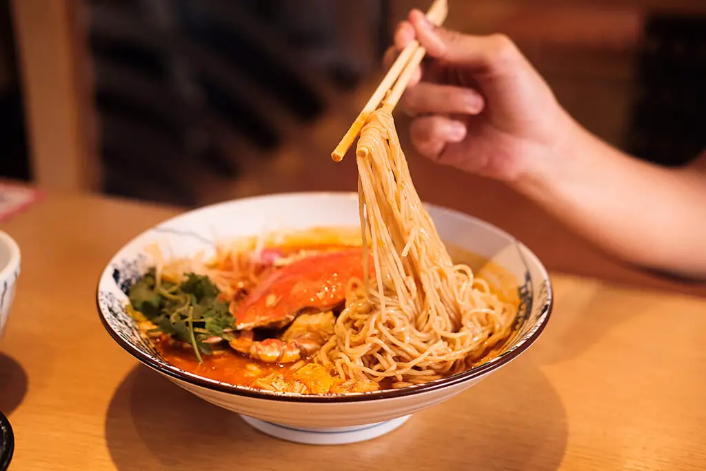 Ichikokudo ramen noodles are soft and springy