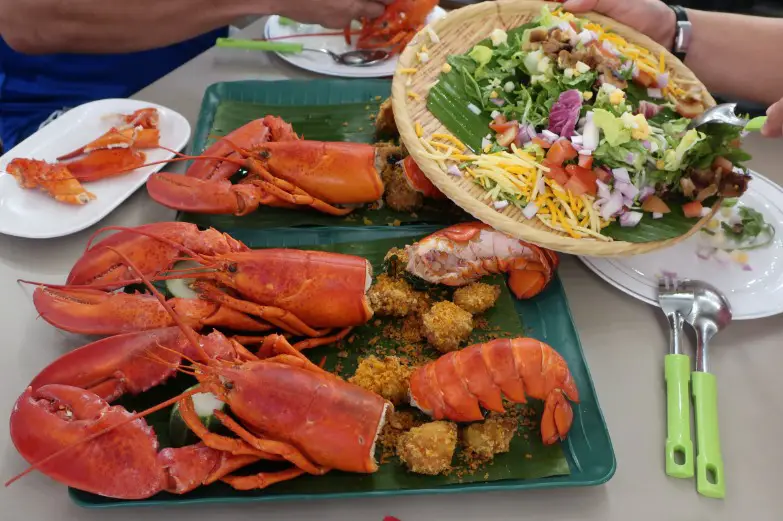 Boston lobsters at Sedap Wok