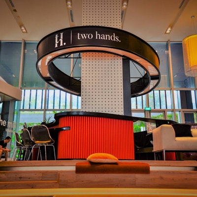 Two Hands cafe in Ascent at Science Park Drive