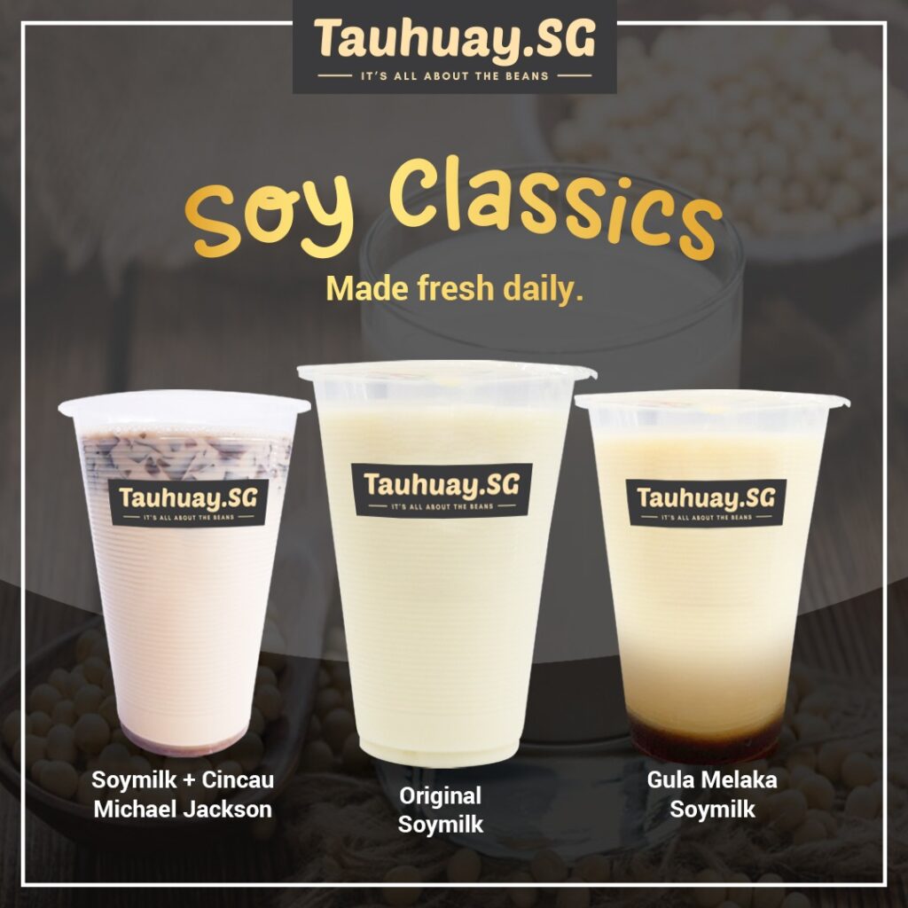 Soymilk menu at Tauhuay.SG