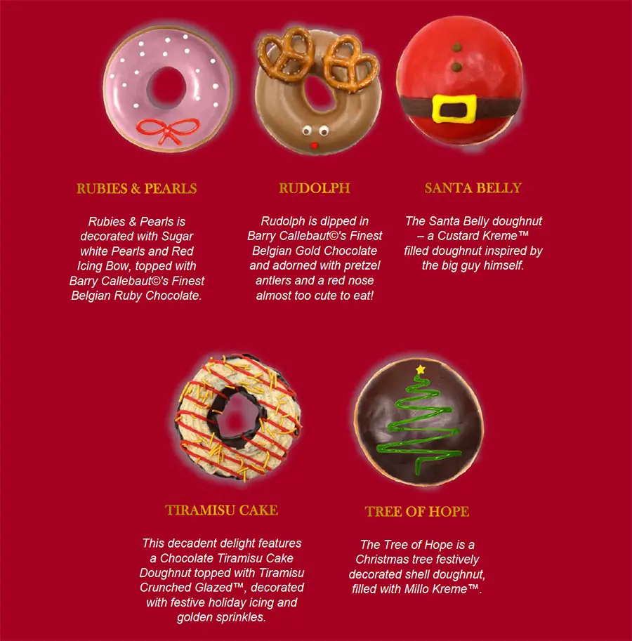 Krispy Kreme celebrates Christmas with new doughnuts