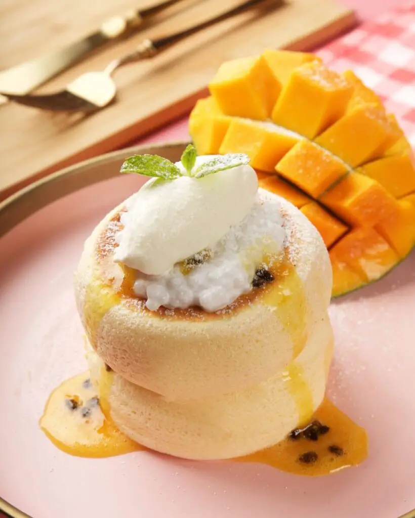 Mango Passion Fruit Souffle Pancake