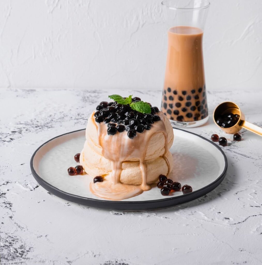 Oolong boba soufflé pancakes